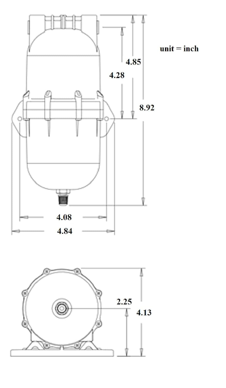 Aquatec Pulsation Dampener Accumulator Pressure Tank for Demand Delivery Pumps and misting aeroponics Booster Pumps. Dampens Pressure Switch Cycling pulsating Issues, Limit Water Hammer