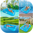 thumbnail image 6 of GVDV Inflatable Tanning Pool Lounger Float, 79" x 63" Extra Large Size Suntan Tub for Adult, Blue, 6 of 6