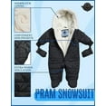 thumbnail image 2 of Urban Republic Baby Boys Snowsuit - One-Piece Full Sherpa Fleece Lined Infant Pram Quilted Baby Winter Suit (3M-9M), 2 of 7