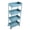 Blue, variant on Alexent 4-Tier Plastic Storage Organizer Rolling Cart with Slim Shelves in Black