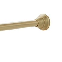 Better Homes & Gardens Rustproof 43” to 72” Adjustable Tension Decorative Shower Curtain Rod, Brass