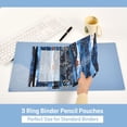thumbnail image 5 of Winter Landscape Illustration 9.8x7.1in Water Resistant Binder Pouch, 3-Ring Compatible, Transparent Front, 5 of 6