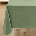 thumbnail image 5 of Home Bargains Plus Sage Green Café Hotel 60 x 104 inch Rectangle Vinyl Dining Tablecloth with Flannel Backing, 5 of 9