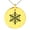 Gold, variant on Black Stainless Steel Crystallized Evergreen Snowflake Engraved Small Medallion Circle Charm Pendant Necklace