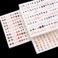 thumbnail image 2 of 100/36/18 Uds., aleación de diamantes de imitación, flores, Luna, corazón, amante, estrella, pendientes de tuerca, conjunto de Piercing, pendientes de Metal para mujer, conjuntos de joyería Tan Jianjun unisex, 2 of 2