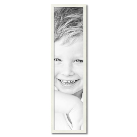 ArtToFrames 10" x 40" White Picture Frame, 10x40 inch White Wood Poster Frame (WOM-5138)