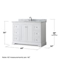 thumbnail image 5 of Wyndham Collection Oval-Sink Wood Single Bathroom Vanity in White/Chrome, 5 of 5
