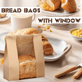 thumbnail image 4 of BAODELI Paper Bread Bags with Window for Sourdough Bread & Baked Food Packaging, Pack of 50 (13.7 x 8.2 x 3.5 inch), 4 of 8