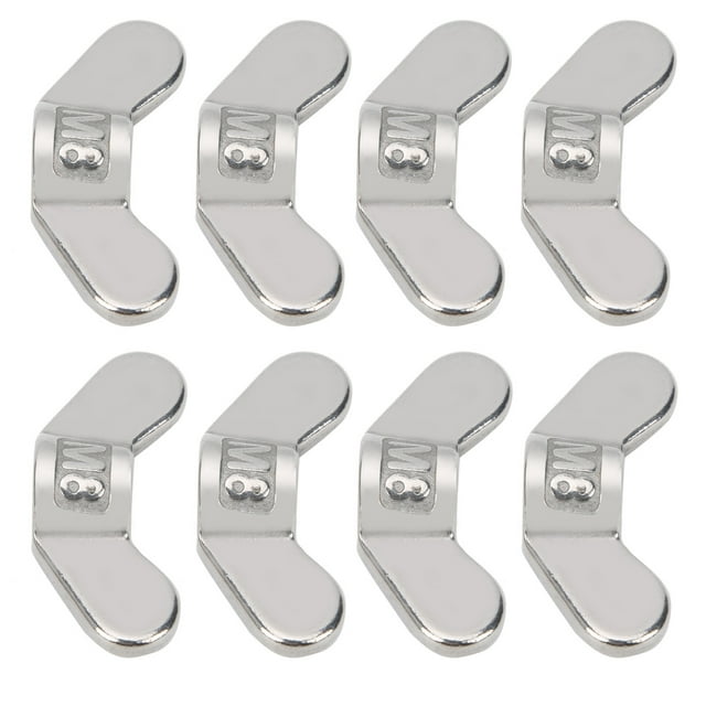 Stainless Steel Nut, Durability And Stability 10Pcs Fastness Silver White Wing Nut For Fastener Hardware