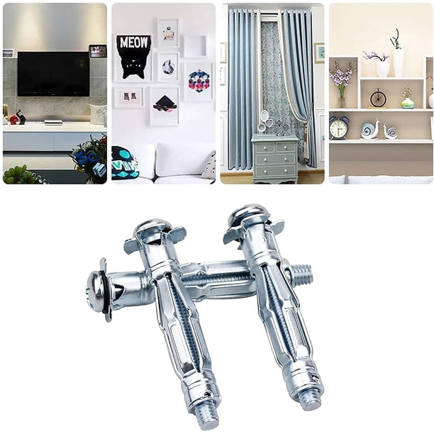 20 piezas M6 * 50MM anclajes de Metal de cuerpo hueco anclaje de Metal de expansión tornillo de anclaje de expansión para placa de yeso pared hueca
