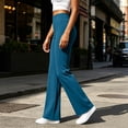 thumbnail image 5 of Ninixx Womens High Waisted Flare Yoga Pants with Pockets Bootcut Workout Leggings Stretch Casual Trousers, 5 of 9