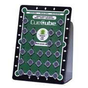 Cue Cube Dime Radius (.353) Billiard Pool Cue Tip Tool Display – 25-Pack Silver | 2-in-1 Pool Cue Tip Shaper & Scuffer, Made in USA