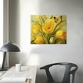 thumbnail image 3 of JEUXUS Yellow Flower and Butterfly Canvas Wall Art Yellow Flowers Watercolor Wall Decor Poster Flower Abstract Flower Floral Canvas Prints Yellow Tulip Plants Wall Decor for Home Decor Noframe, 3 of 4