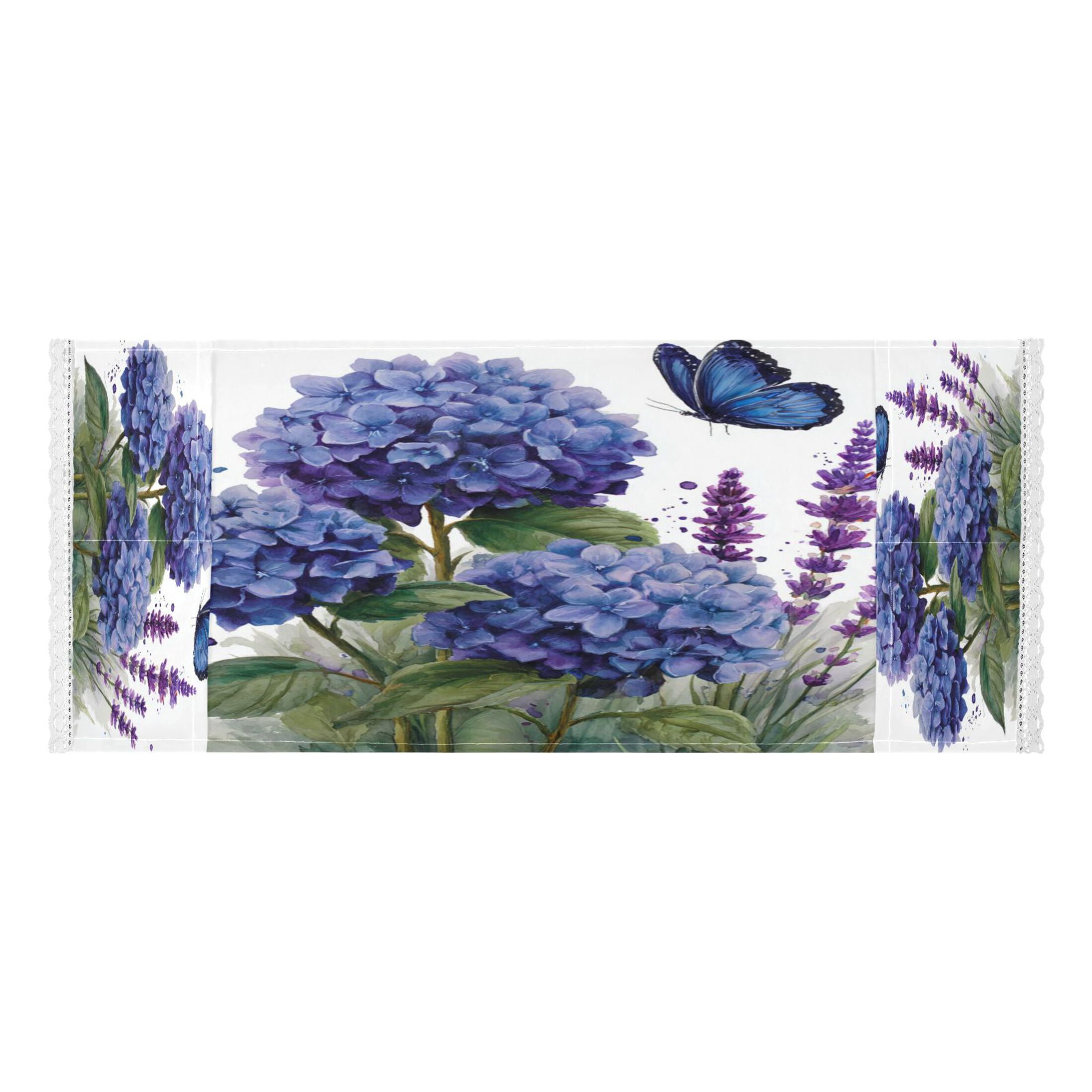 Wobogo Hydrangea Lavender Butterfly Washing Machine Cover Dustproof Washer Dryer Cover Waterproof Laundry Room Decorative Protector