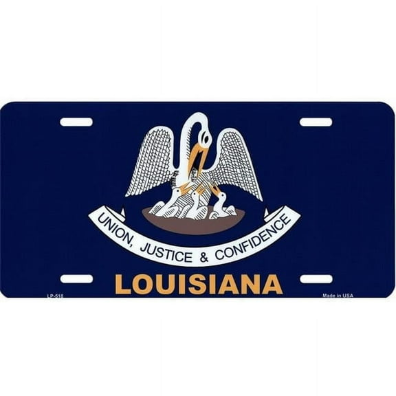 Louisiana State Flag Metal License Plate
