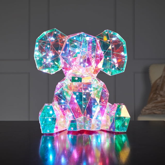 Hi-Line Gift Ltd 37300-B Majestic PET Elephant LED Lights: Radiant RGB Glow with USB Power