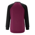 thumbnail image 5 of Basic Sweatshirts for Women 2025 Long Sleeve Crewneck Color Block Sweatshirt Pullover Tops Fall Winter Outfits, 5 of 6