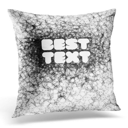 Pillows With Messages ECCOT Black Neuron with Space for Message All are Separated White Complex Pillowcase Pillow Cover Cushion Case 16x16 inch ()