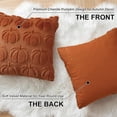 thumbnail image 5 of decorUhome Fall Throw Pillow Covers 18x18 Pack of 2, Soft Plush Faux Wool Couch Pillow Covers, Light Rust Pumpkin (Pillow Cover Only, No Inserts Included), 5 of 8