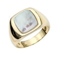 thumbnail image 1 of Bague Carrée en Or Jaune 14 Carats, Taille 7, 1 of 1