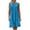 Blue, variant on Women's Dresses Plus Size Sleeveless Crew Neck Midi Tank Dress Summer Casual Loose Fitness Beach Vacation Sundresses Army Green L