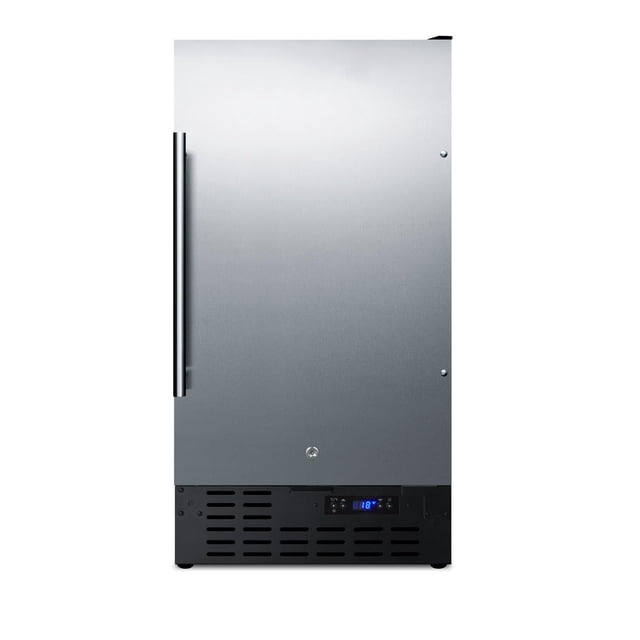 Summit Machine à Glaçons de 18 Pouces, Sans Drainage, Capacité de Production de 8 lb, Acier Inoxydable - BIM18SS