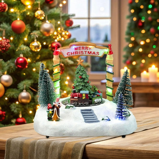 Caja de música navideña brillante con movimiento musical, centro de mesa creativo único, regalos de fiesta, decoración navideña para niñas y niños. árbol