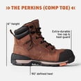 thumbnail image 2 of Bota de trabajo BRUNT Perkins Comp Toe Impermeables para Hombre, Marrón 11.5US, 2 of 7