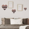 thumbnail image 2 of Esaierr Outdoor Wall Decor Heart Shaped Wooden Plaque Rustic Home Decor Wooden Wall Decor Brown 3PCS, 2 of 5