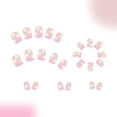 thumbnail image 3 of Press On Nails RUPOFUZA Nude Pink con flores blancas, 24 unidades, 3 of 8