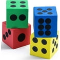 thumbnail image 4 of Foam Dice Set - Bulk Pack of 36, 1.5 Inch Large Assorted Colorful Foam Dice Cubes with Number Dots, Use for Kids, Classrooms, Math Games, Building Toys, Party Supplies by Bedwina, 4 of 8