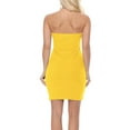 thumbnail image 5 of Women's Bodycon Strapless Slim Elastic Band Solid Tube Top Mini Midi Dress, 5 of 5