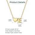 thumbnail image 6 of ChicSilver Heart Initial Letter A-Z Pendants Necklaces for Wife Girlfriend Her 14K Gold Plated Women's Dainty Necklace Ideal for Daily Wear Birthday Gift, 6 of 8