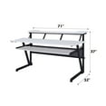 thumbnail image 4 of ACME Saida MDF Wood and Metal Rectangular Music Desk in White and Black, 4 of 9