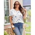 thumbnail image 4 of Zeagoo Womens Plus Size Tops Tunic Short Sleeve Crew Neck Shirts Casual Summer Blouse, 4 of 6