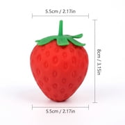 Squeezy Strawberry Squishy Stress Toy, 3.15 Slow Rising Anxiety Relief Fidget Toy Soft Squeezy Strawberry Sensory Toy