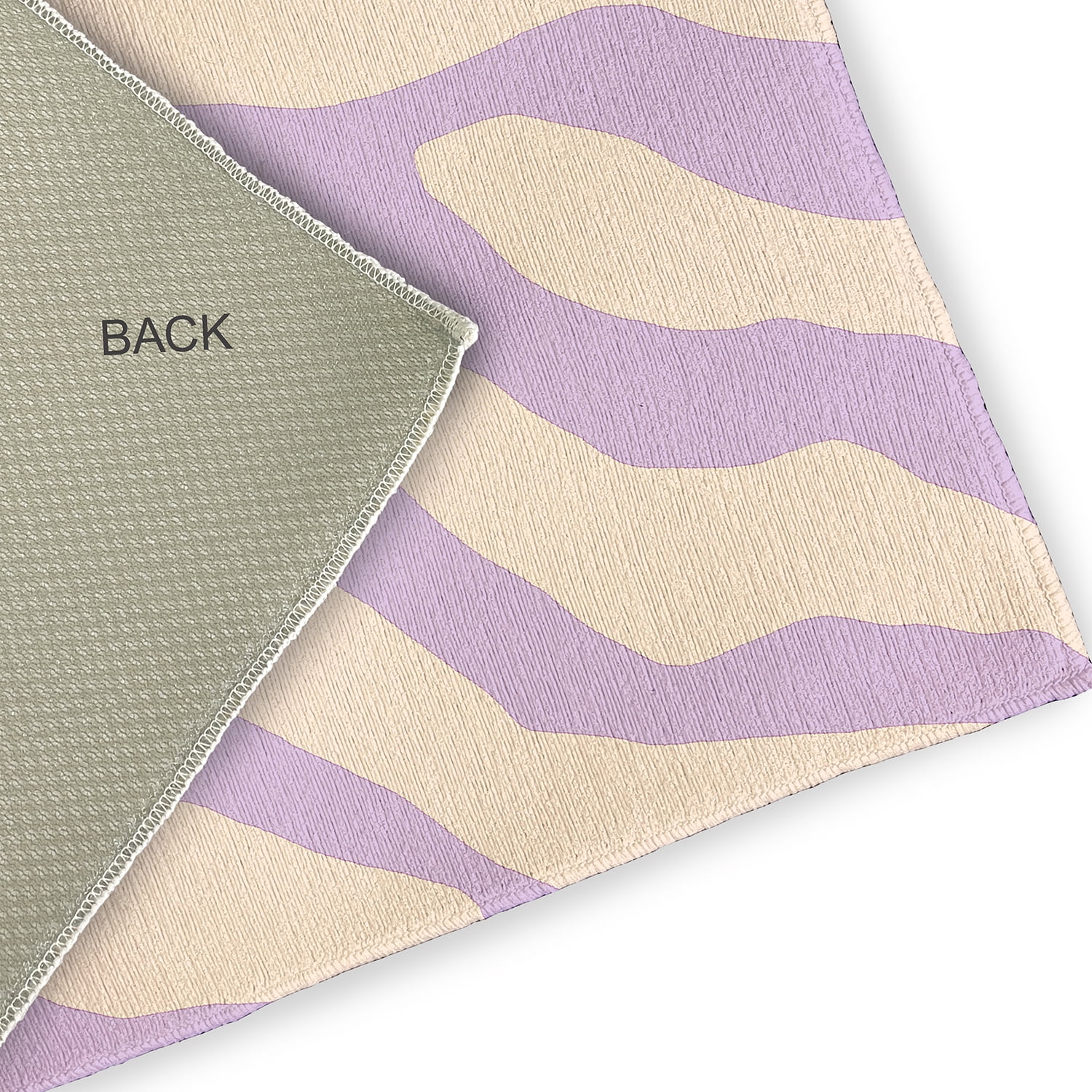Simply Daisy 3' x 5' Lilac Animal Stripe Spring Chenille Indoor/Outdoor Rug