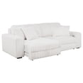 thumbnail image 5 of Jacana Corduroy Upholstered Dual Power Chaise Sofa Ivory, 5 of 15