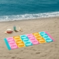 thumbnail image 3 of (2 pack) Mainstays Smiley Checkerboard Pattern Cotton Blend Beach Towel, Multi-color, 3 of 7