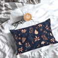thumbnail image 5 of Honeii Autumn Leaves With Blue Print Pillow Cases,Plush Throw Pillow Covers,Decorative Pillowcase for Sofa, Couch, Living Room-16"x24", 5 of 6