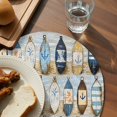 thumbnail image 4 of Round Placemats Nautical Retro Anchor Paddle 15 inch Set of 6 Table Mats for Dining Table Oil Painting Heat Resistant Non-Slip Kitchen & Home Decorative Place Mat Set, 4 of 8