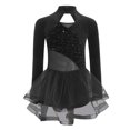 thumbnail image 3 of TSSOE Toddler Girls Sparkly Tutu Skirted Leotard Ballet Dance Dress Figure Skating Competition Black 8, 3 of 7