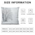 thumbnail image 5 of Nawypu  Winter Throw Pillow Cushion Cover, Snowy Forest Pathway Landscape View Rural Scenery Christmas Picture, Decorative Square Accent Pillow Case, ", Grey White, 5 of 5