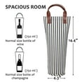 thumbnail image 5 of Tirrinia Single Wine Tote Bag, Insulated Padded Thermal Wine Bottle Carrying Cooler Carrier for Travel, Picnic, Perfect Gift for Wine Lover, Blue Stripe, 5 of 7
