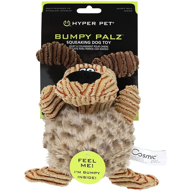 Juguete para perros Hyper Pet Bumpy Palz que chirría con pelota hinchable
