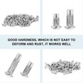 thumbnail image 2 of 1500pcs Knurled Solid Fixed Rivets Semicircular Signage Rivets (Silver), 2 of 4