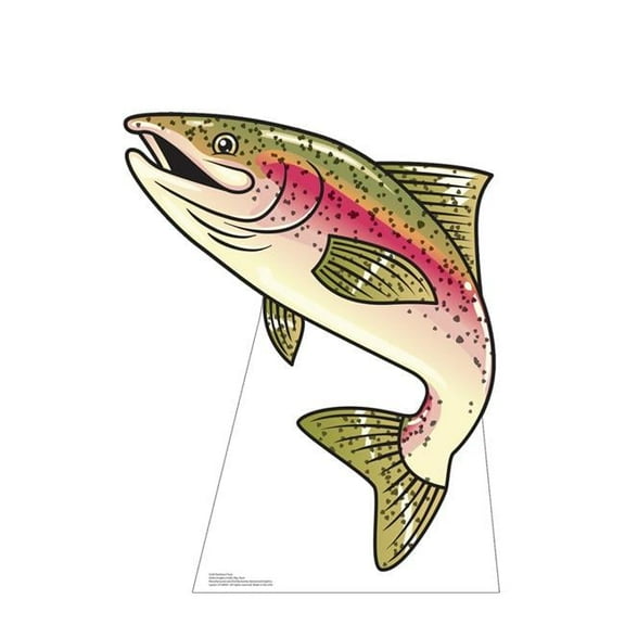 27 x 21 in. Rainbow Trout Life-Size Cardboard Cutout