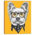 thumbnail image 2 of Funny Terrier Dog with Glasses - Animal Canvas Art Print, 2 of 3