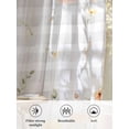 thumbnail image 6 of Sheer Curtains 63 Inch Length, Spring Wildflowers Semi Sheer Curtains Light Filtering Window Treatment, Watercolor Country Botanical Floral Privacy Voile Drapes for Living Room Bedroom 52x63 Inch, 6 of 7