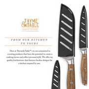 Thyme & Table 3-Piece Set, Acacia Handles with Stainless Steel Blades
